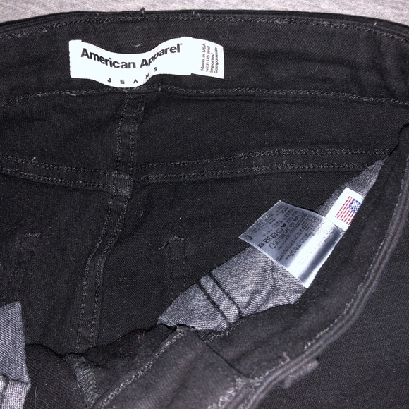 American Apparel Black Straight Leg Jean s25 - Picture 5 of 5